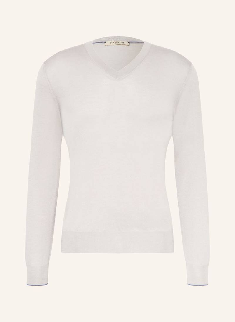 Fioroni Cashmere-Pullover Mit Seide grau von FIORONI