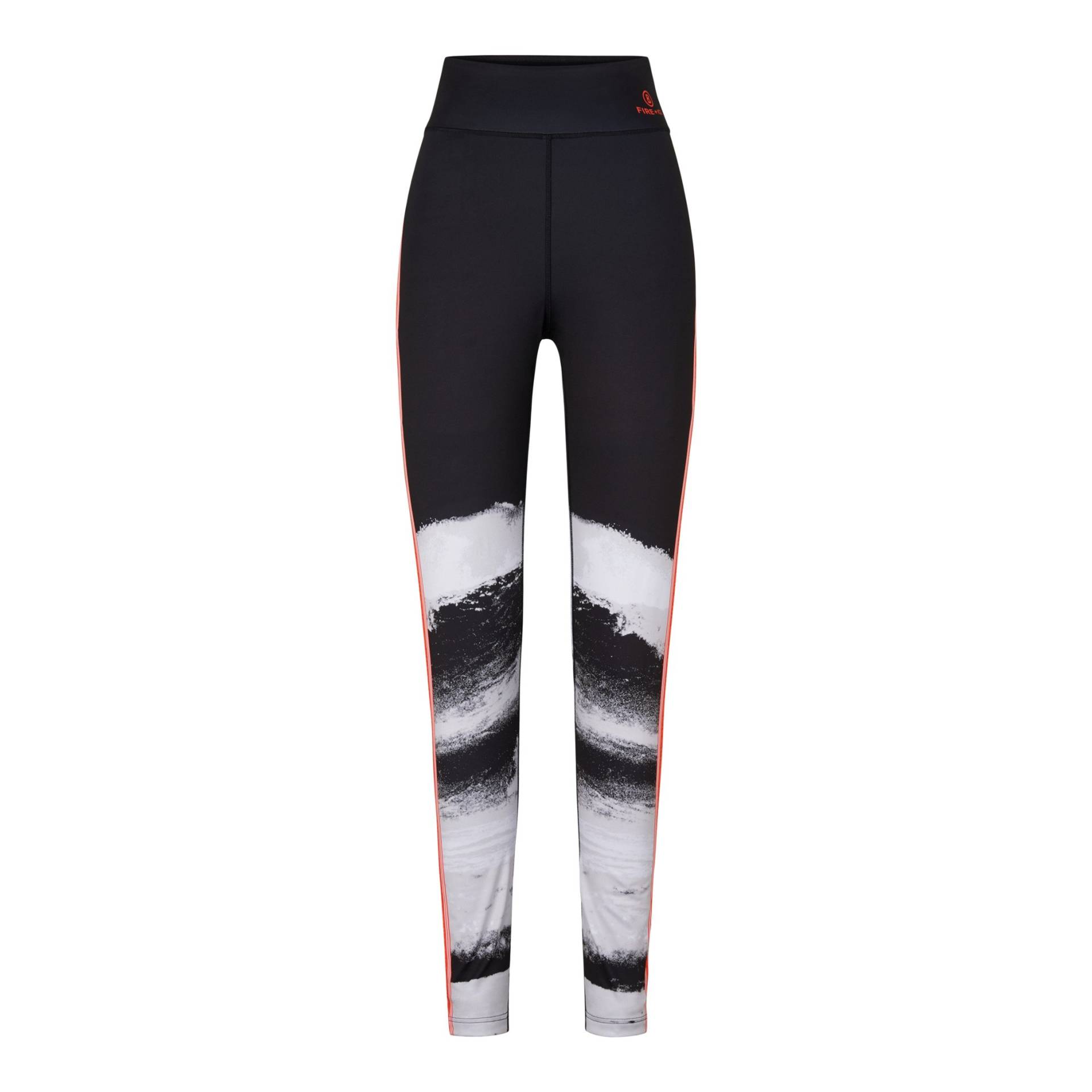 FIRE+ICE Tights Christin für Damen - Schwarz/Weiß/Orange von FIRE+ICE