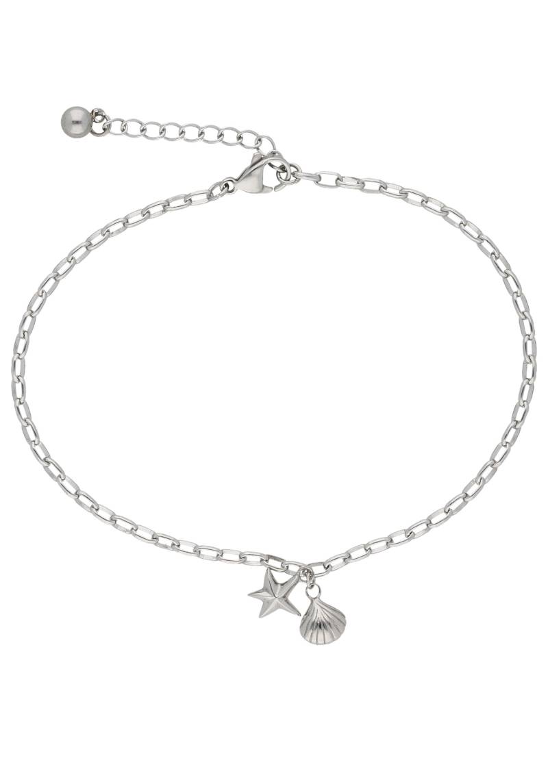 Firetti Fusskette »Schmuck Geschenk Körperschmuck Maritim Seestern+Muschel Ankerkette« von Firetti