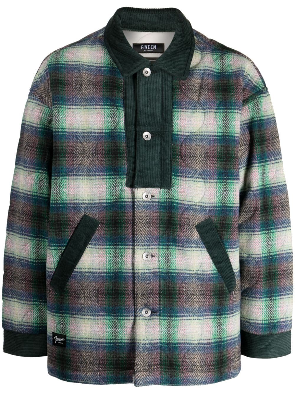 FIVE CM check-pattern cotton-blend shirt jacket - Multicolour von FIVE CM