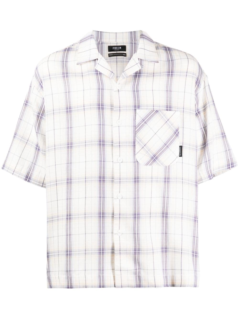 FIVE CM check-pattern cotton shirt - Multicolour von FIVE CM