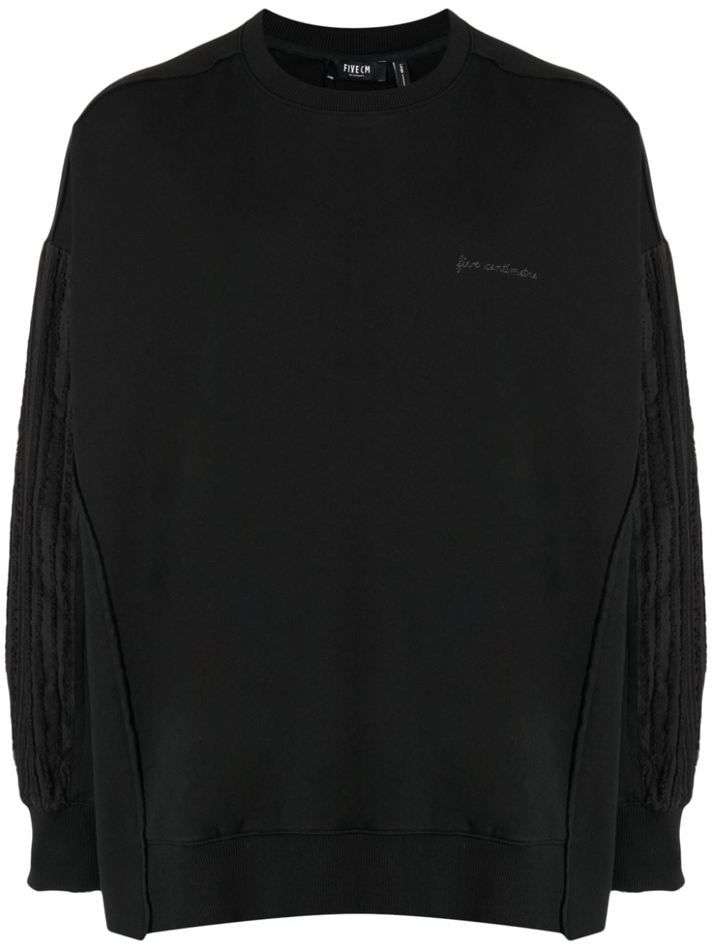 FIVE CM distressed-effect cotton sweatshirt - Black von FIVE CM