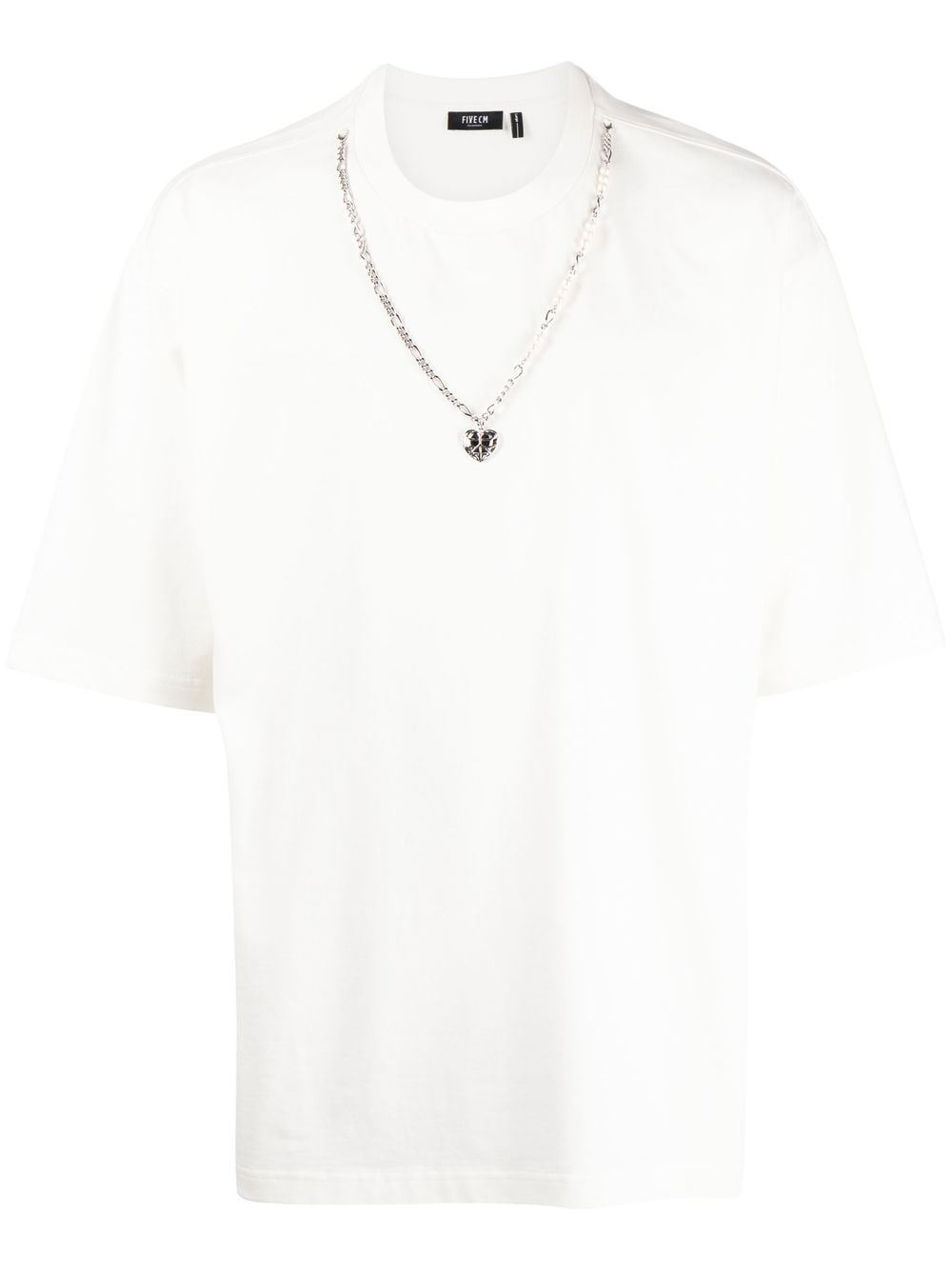 FIVE CM drop-shoulder cotton T-Shirt - White von FIVE CM