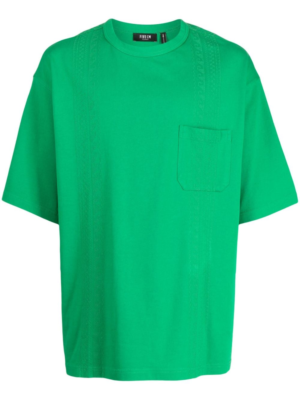 FIVE CM embroidered-design cotton T-shirt - Green von FIVE CM