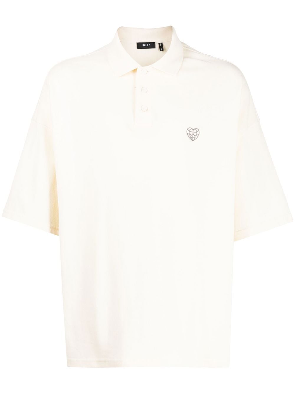 FIVE CM embroidered logo polo shirt - White von FIVE CM