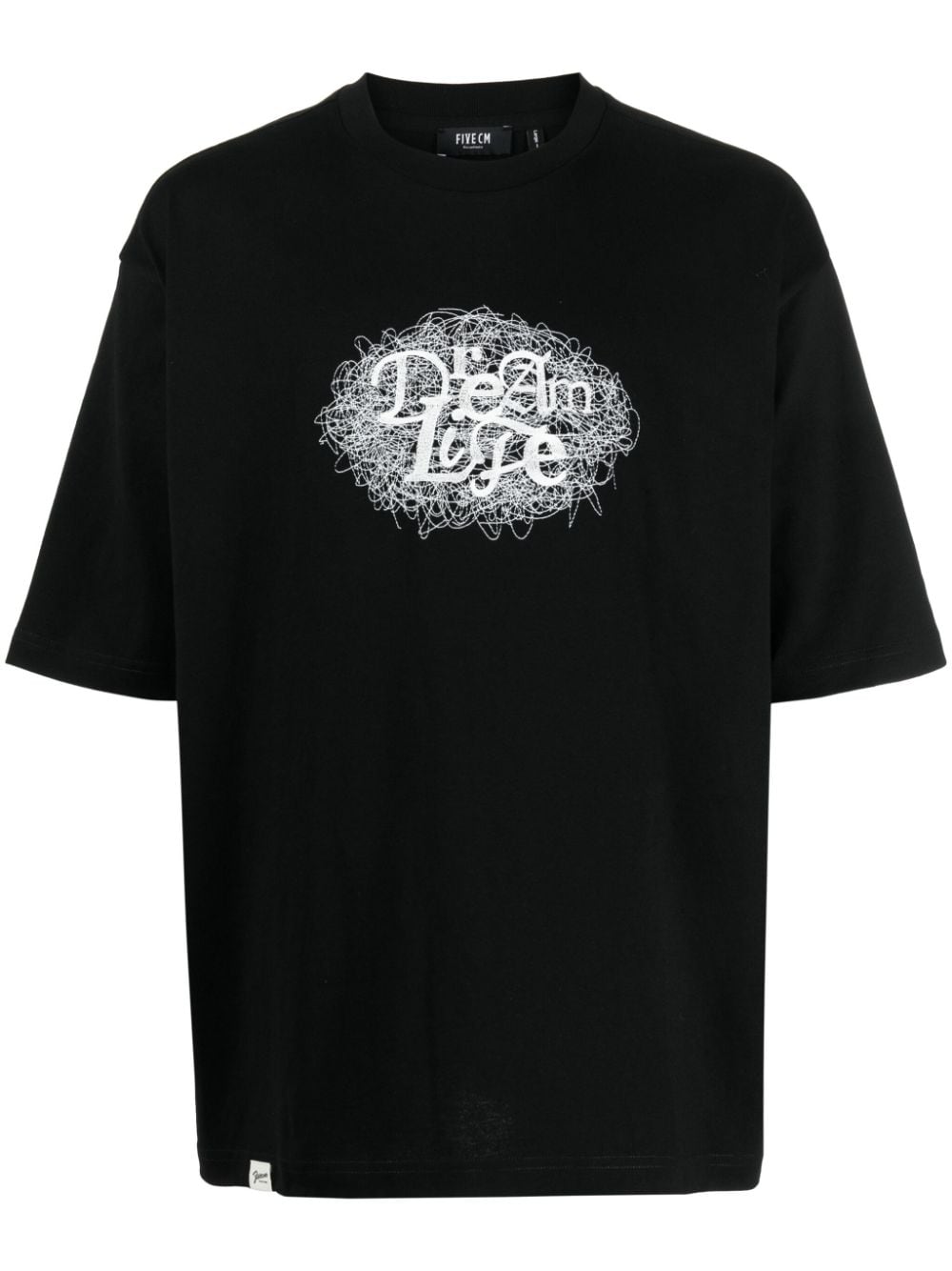 FIVE CM graphic-print cotton T-shirt - Black von FIVE CM