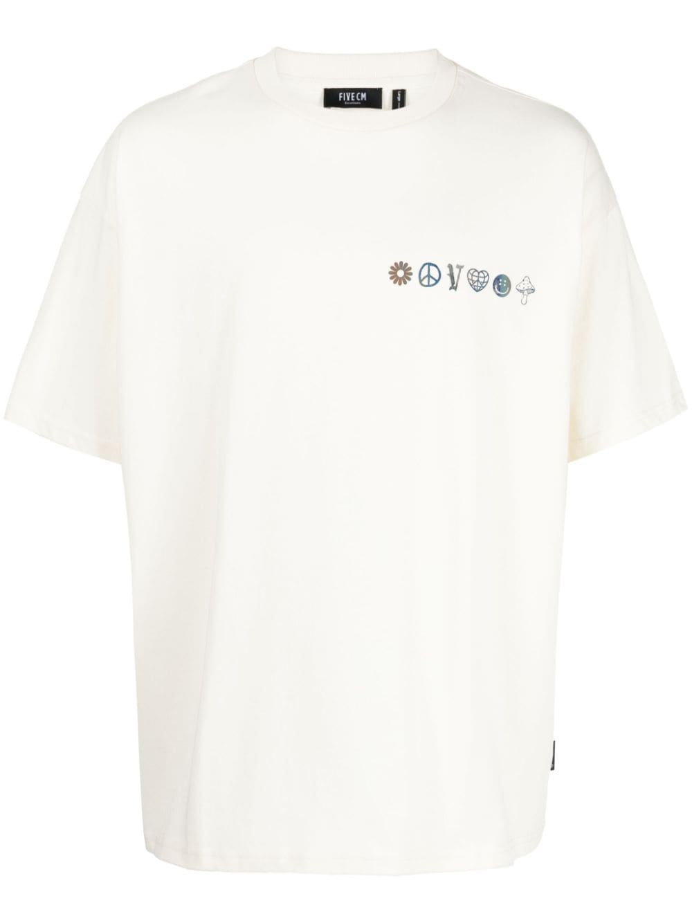FIVE CM graphic-print cotton T-shirt - White von FIVE CM