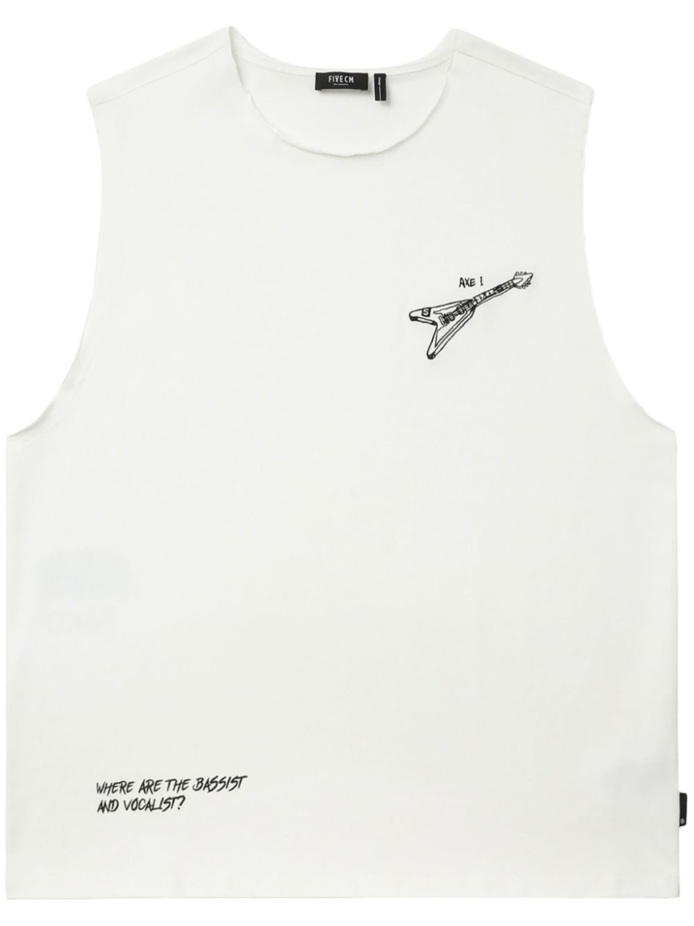 FIVE CM guitar-print cotton vest - White von FIVE CM