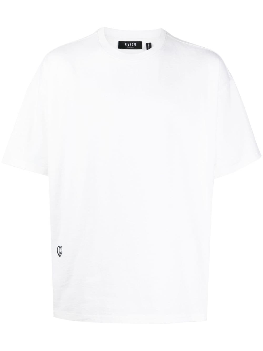 FIVE CM heart peace-print cotton T-shirt - White von FIVE CM