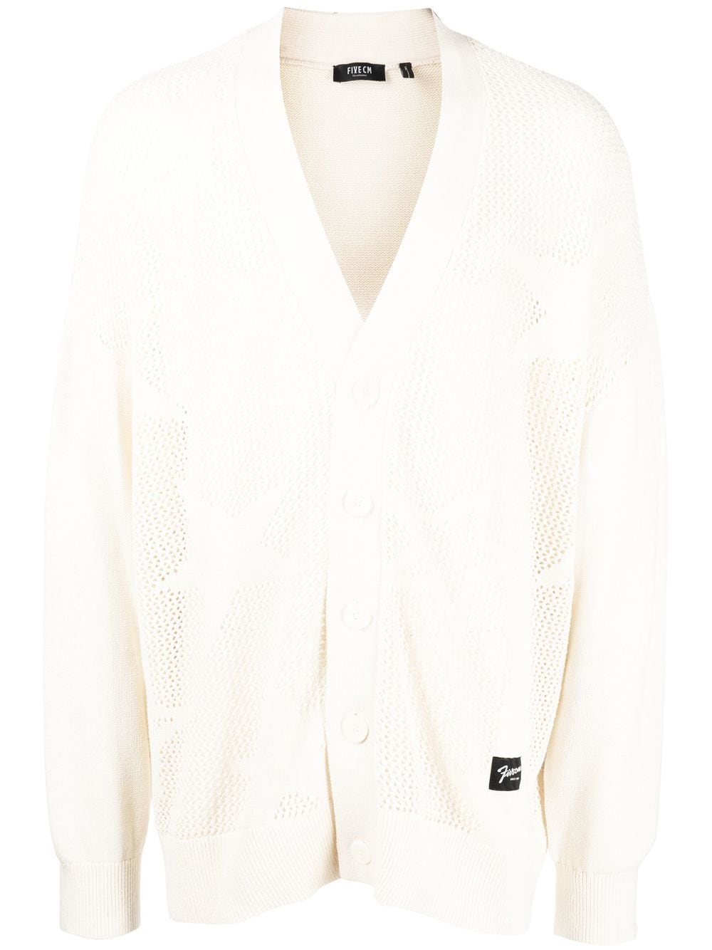 FIVE CM honeycomb knit cardigan - White von FIVE CM