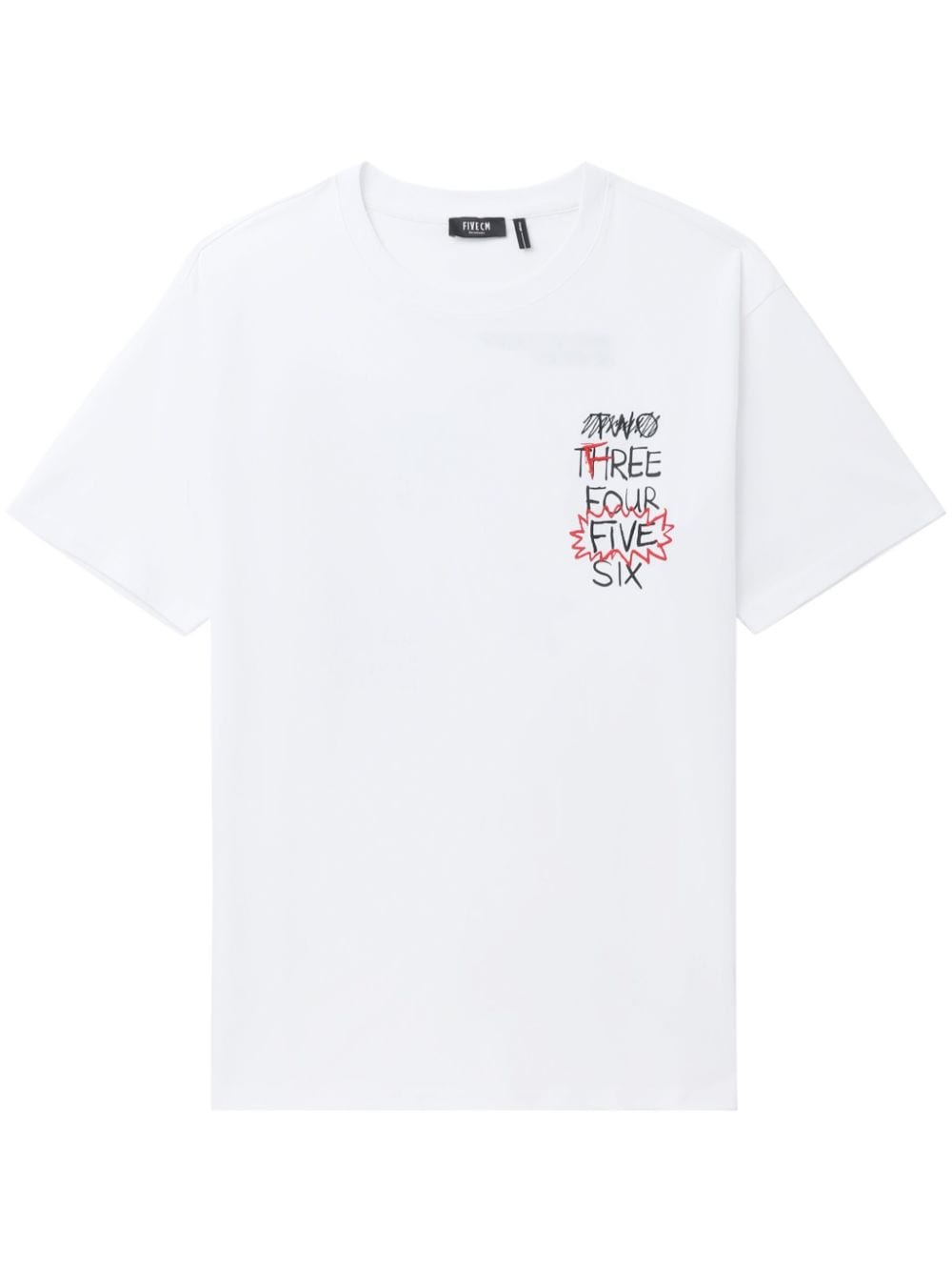 FIVE CM illustration-print cotton T-shirt - White von FIVE CM