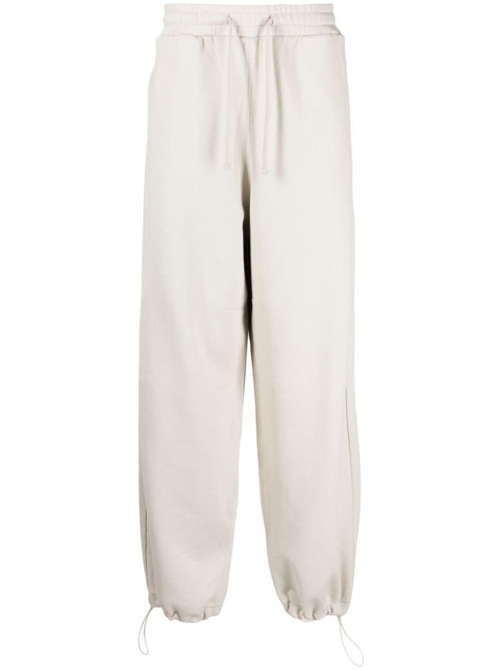 FIVE CM logo-appliqué cotton track pants - White von FIVE CM