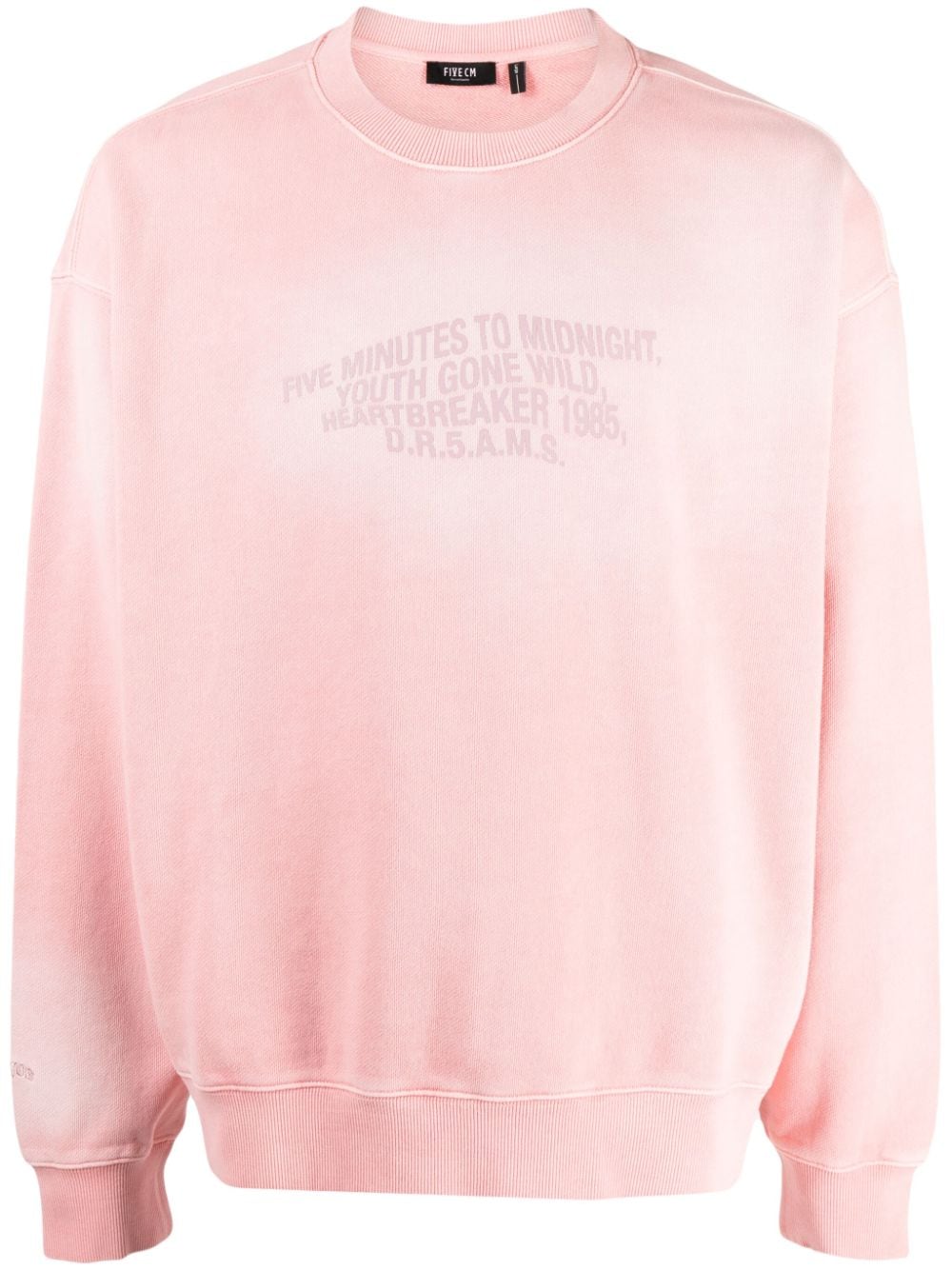 FIVE CM logo-embroidered washed cotton sweatshirt - Pink von FIVE CM