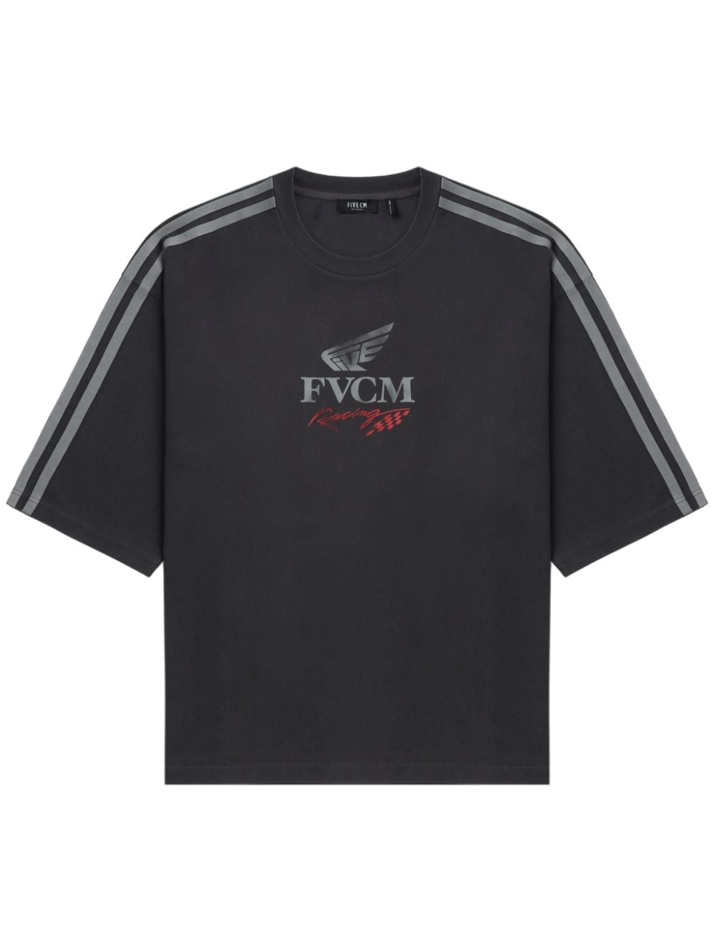 FIVE CM logo-print cotton T-shirt - Black von FIVE CM