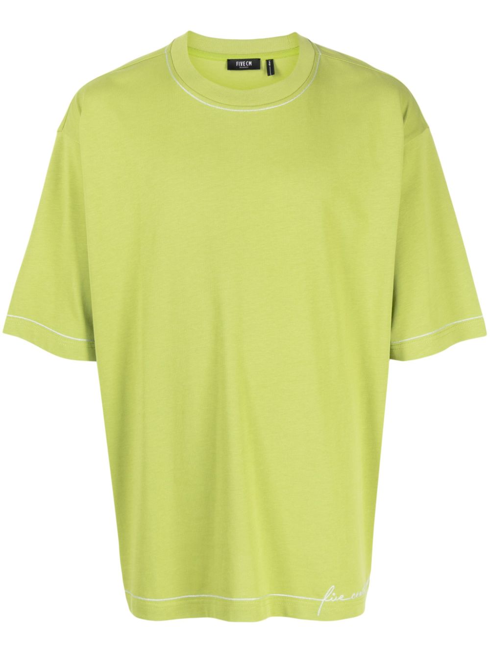 FIVE CM logo-print cotton T-shirt - Green von FIVE CM