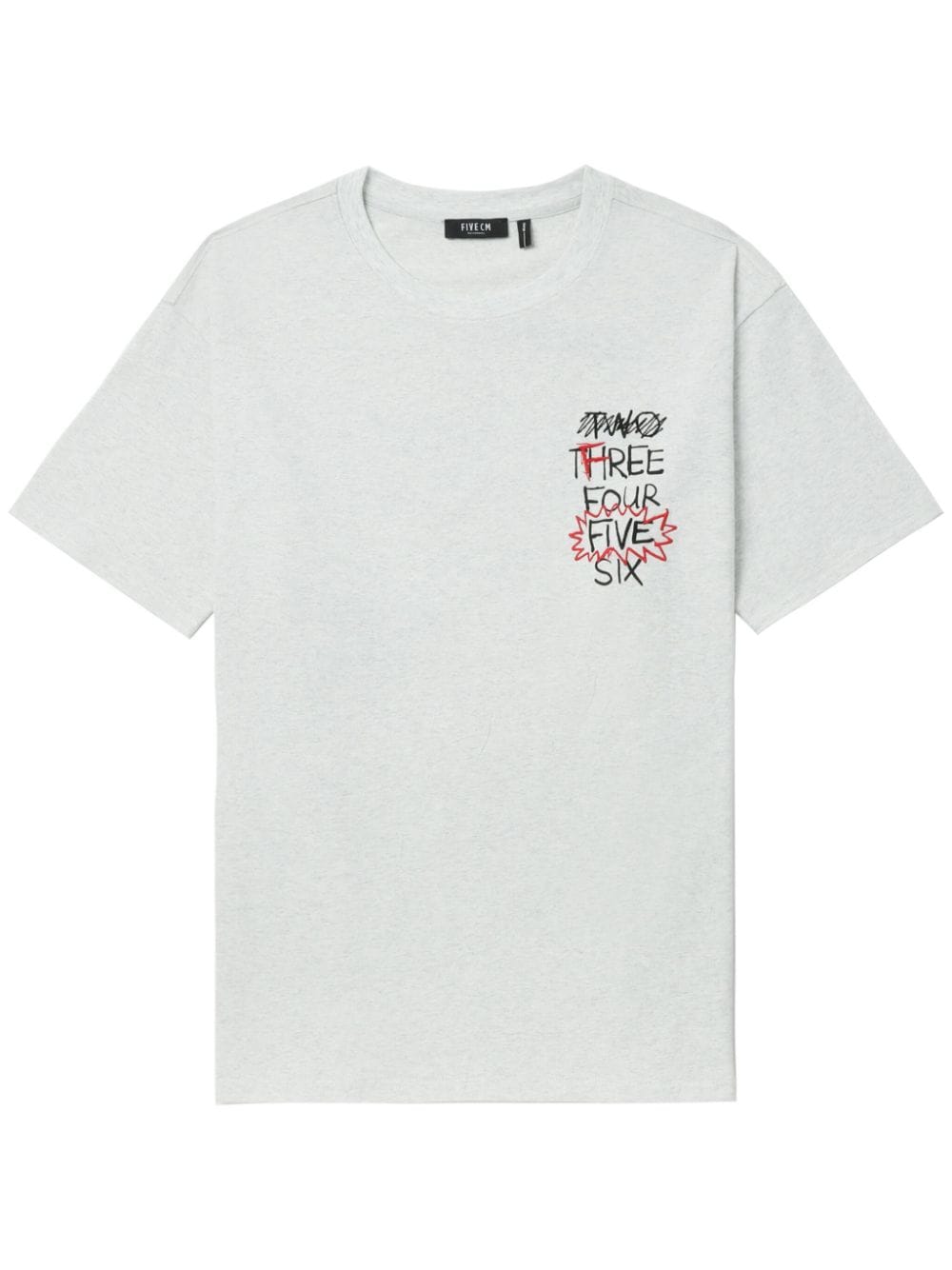 FIVE CM logo-print cotton T-shirt - Grey von FIVE CM
