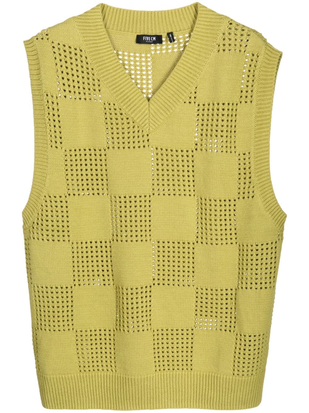 FIVE CM open-knit V-neck vest - Green von FIVE CM