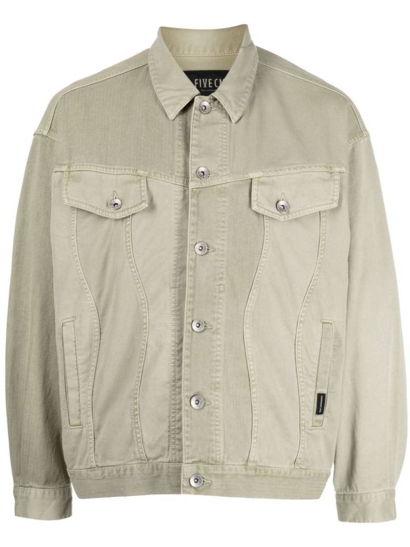 FIVE CM panelled denim jacket - Green von FIVE CM