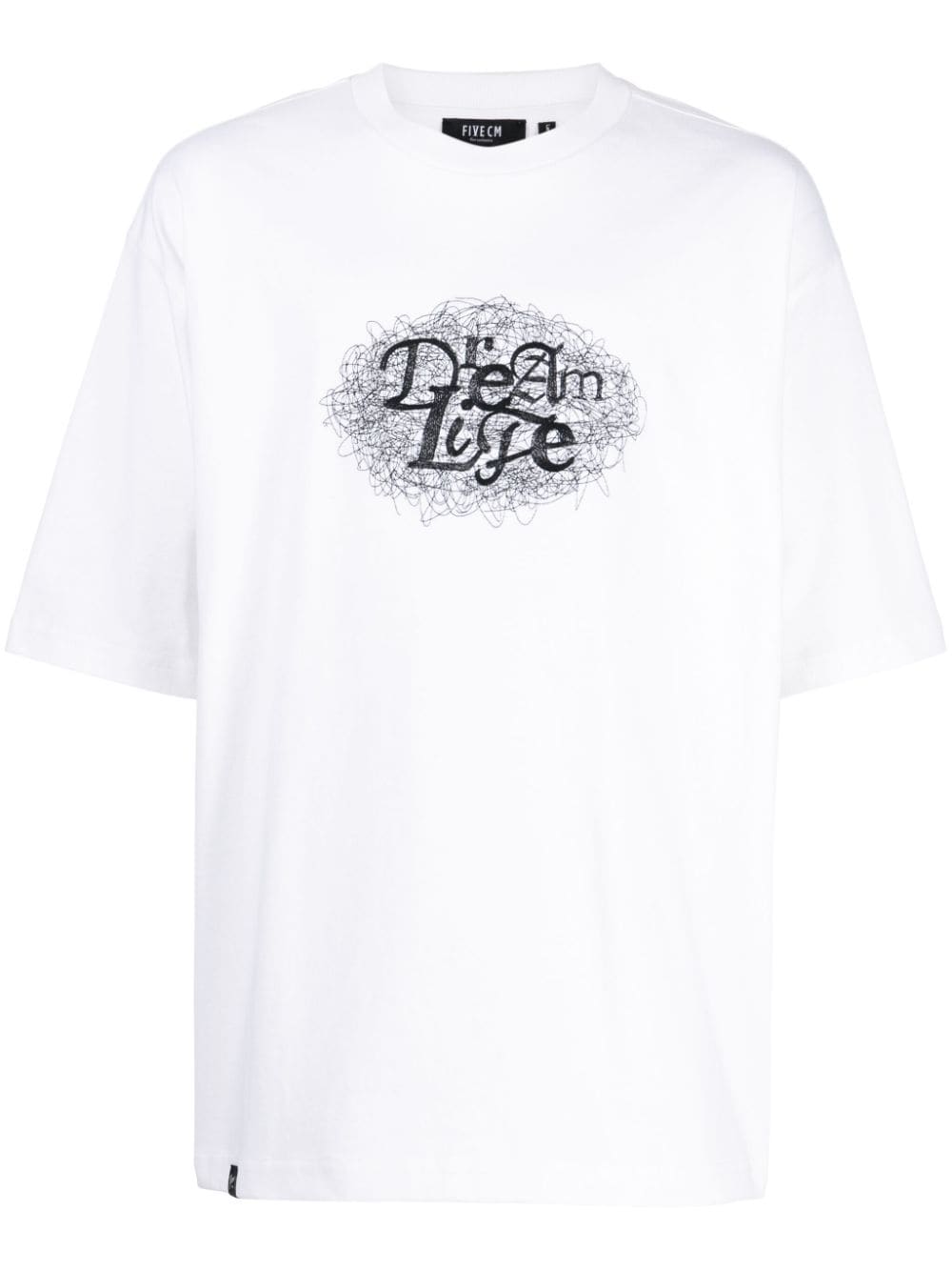 FIVE CM slogan-print cotton T-shirt - White von FIVE CM