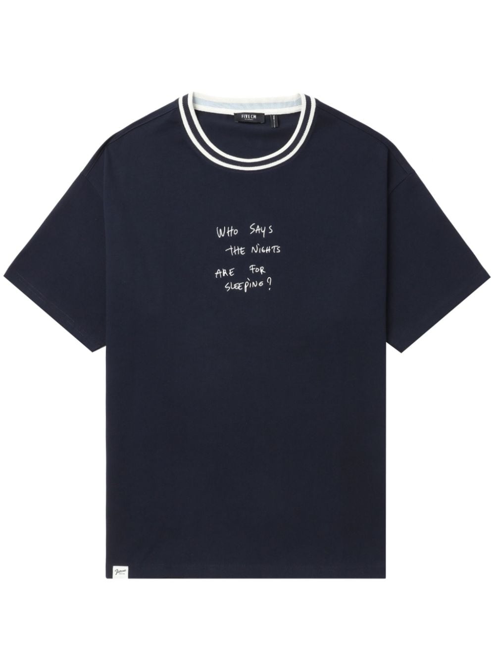 FIVE CM text-print cotton T-shirt - Blue von FIVE CM