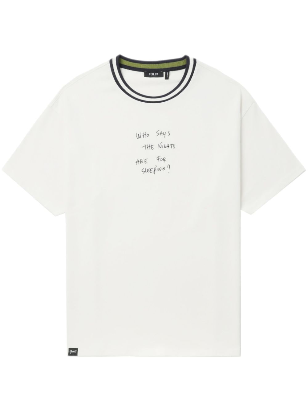 FIVE CM text-print cotton T-shirt - White von FIVE CM