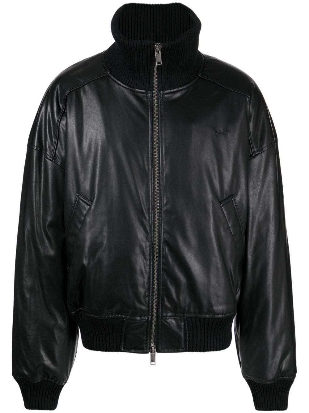FIVE CM zipped faux-leather jacket - Black von FIVE CM