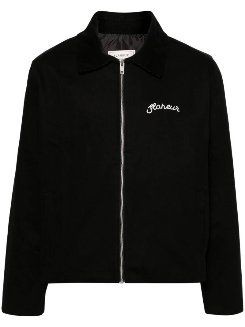 FLÂNEUR Blouson Worker logo-raised jacket - Black von FLÂNEUR