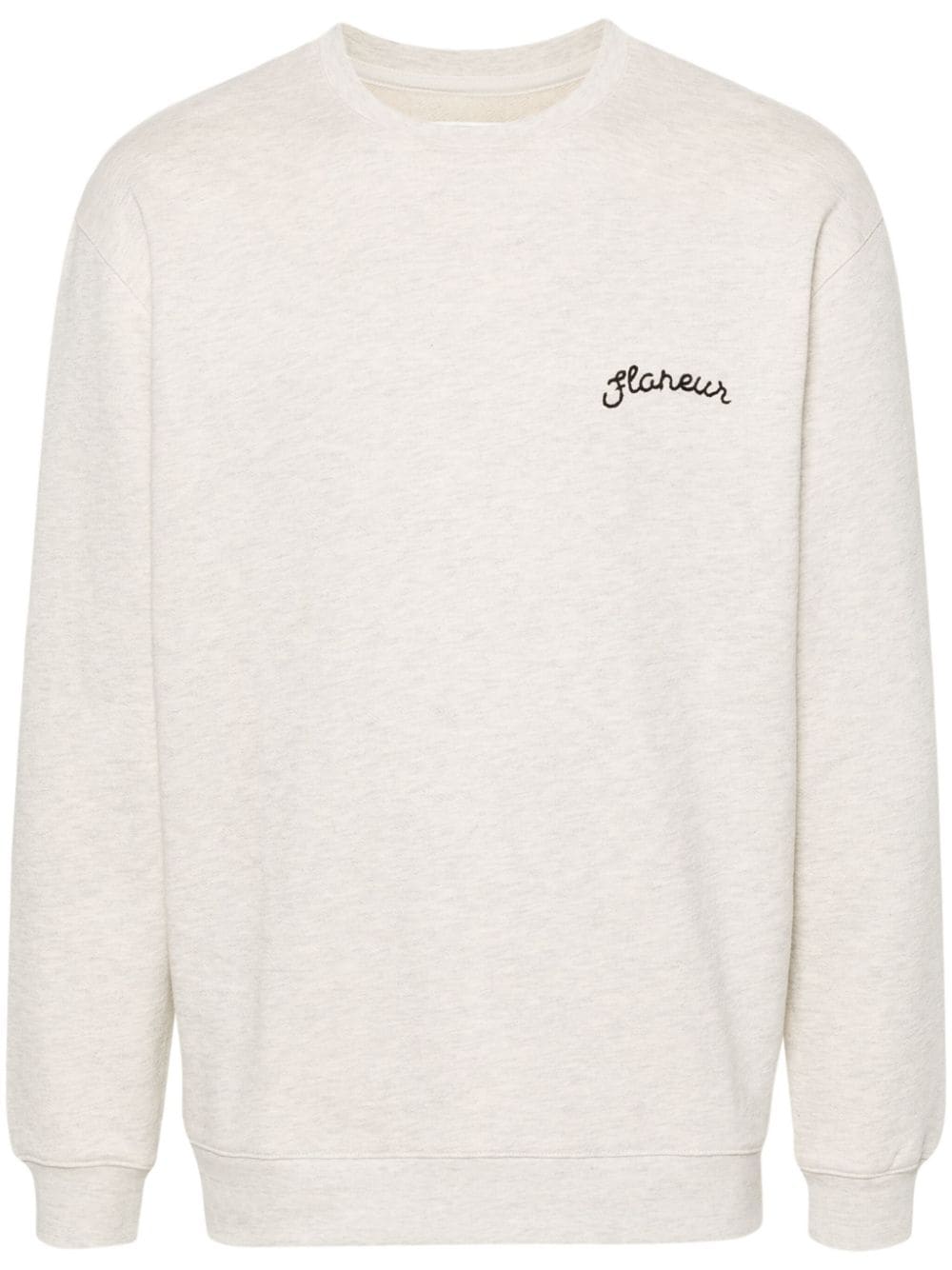 FLÂNEUR Signature logo-raised sweatshirt - Grey von FLÂNEUR