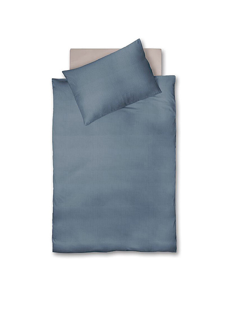 FLEURESSE Musselin Bettwäsche CAPRI 70x90cm/140x200cm Denim hellblau von FLEURESSE