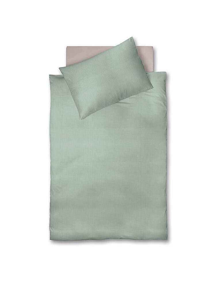 FLEURESSE Musselin Bettwäsche CAPRI 70x90cm/140x200cm Mint hellgrün von FLEURESSE