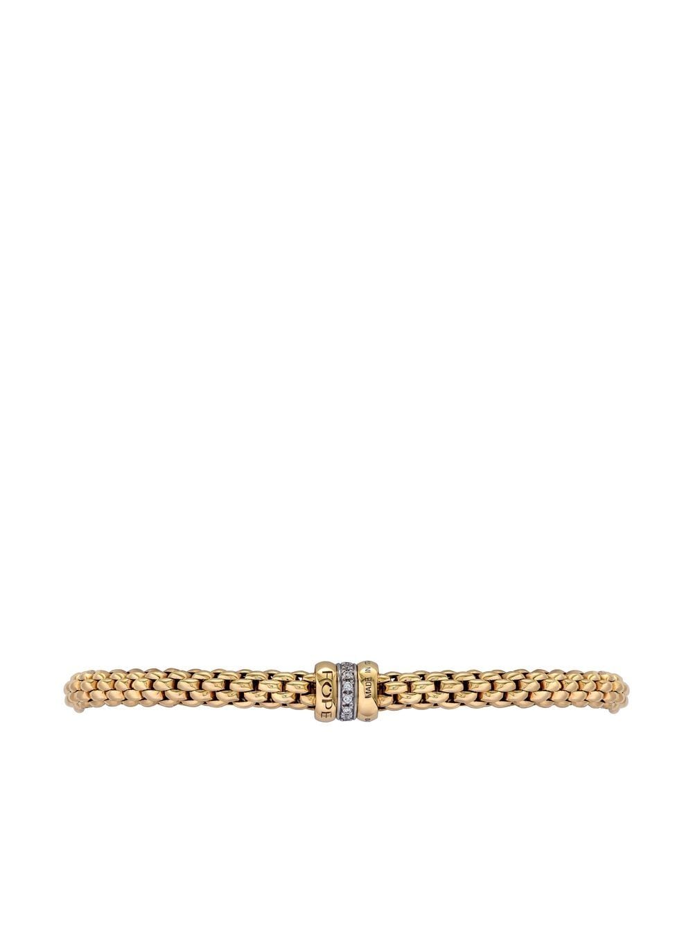 FOPE 18kt yellow and white gold Flexible white diamond bracelet von FOPE