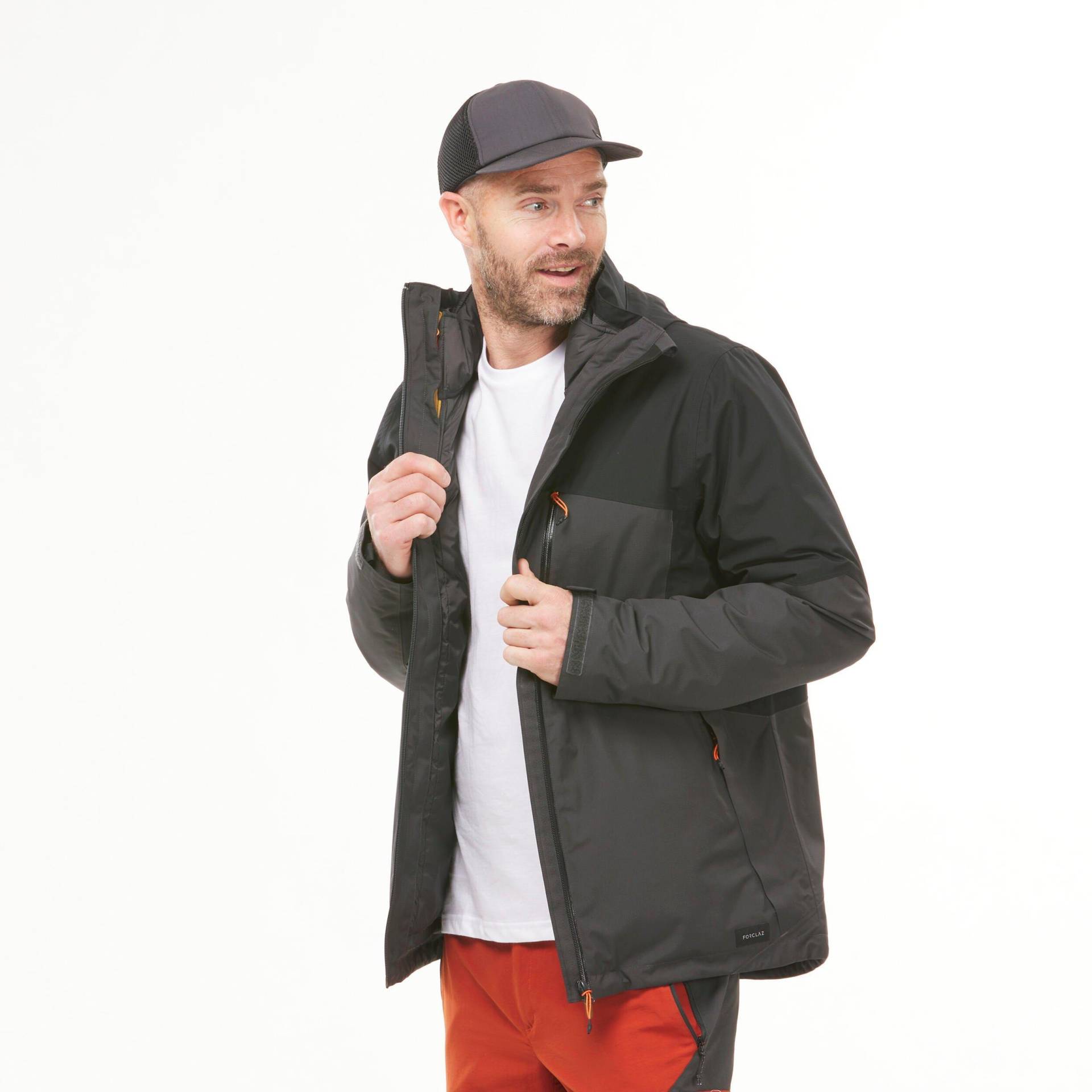 3-in-1-jacke - Travel 500 Herren Gewittergrau L von FORCLAZ