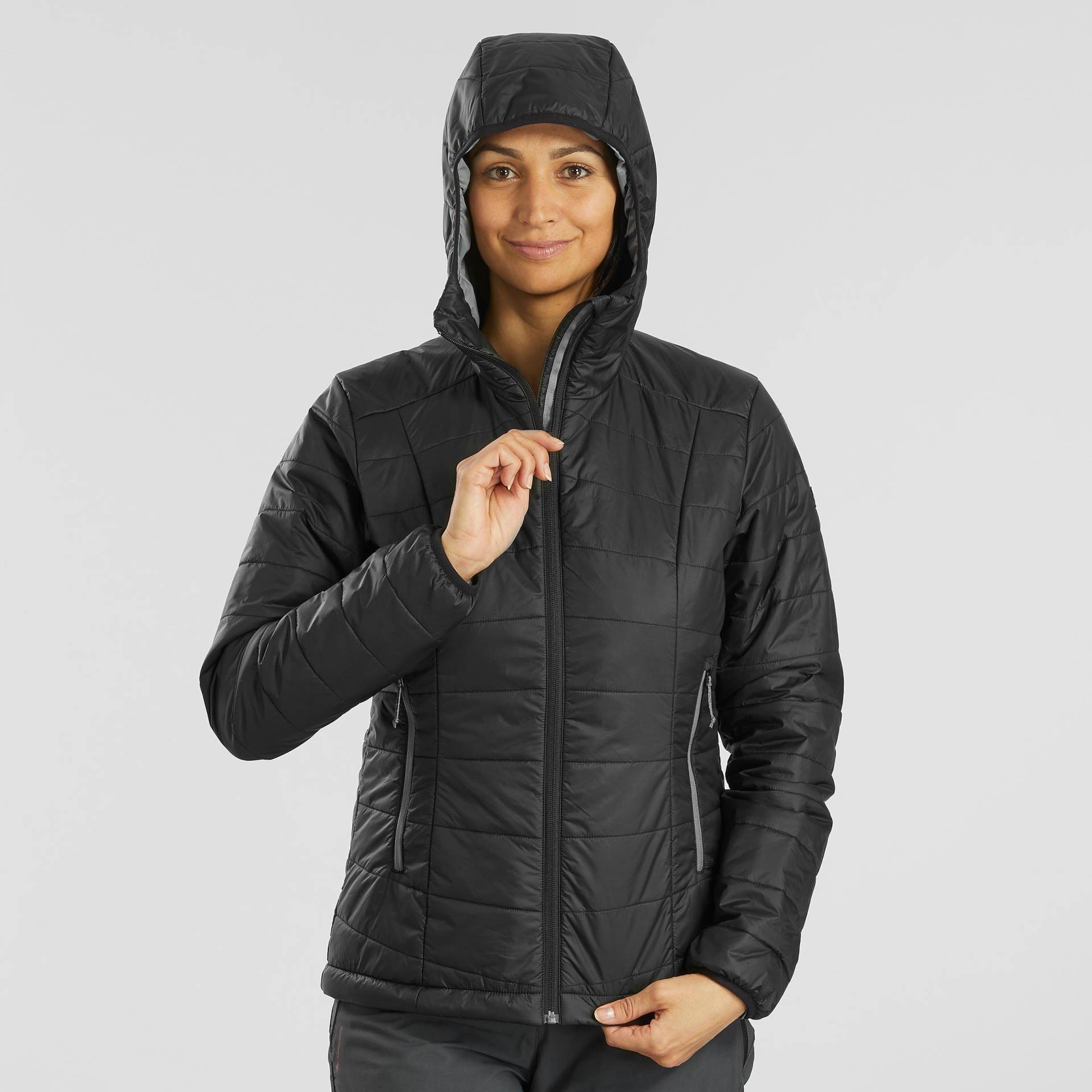 Wattierte Jacke - Mt100 Synth Damen Schwarz Leicht L von FORCLAZ