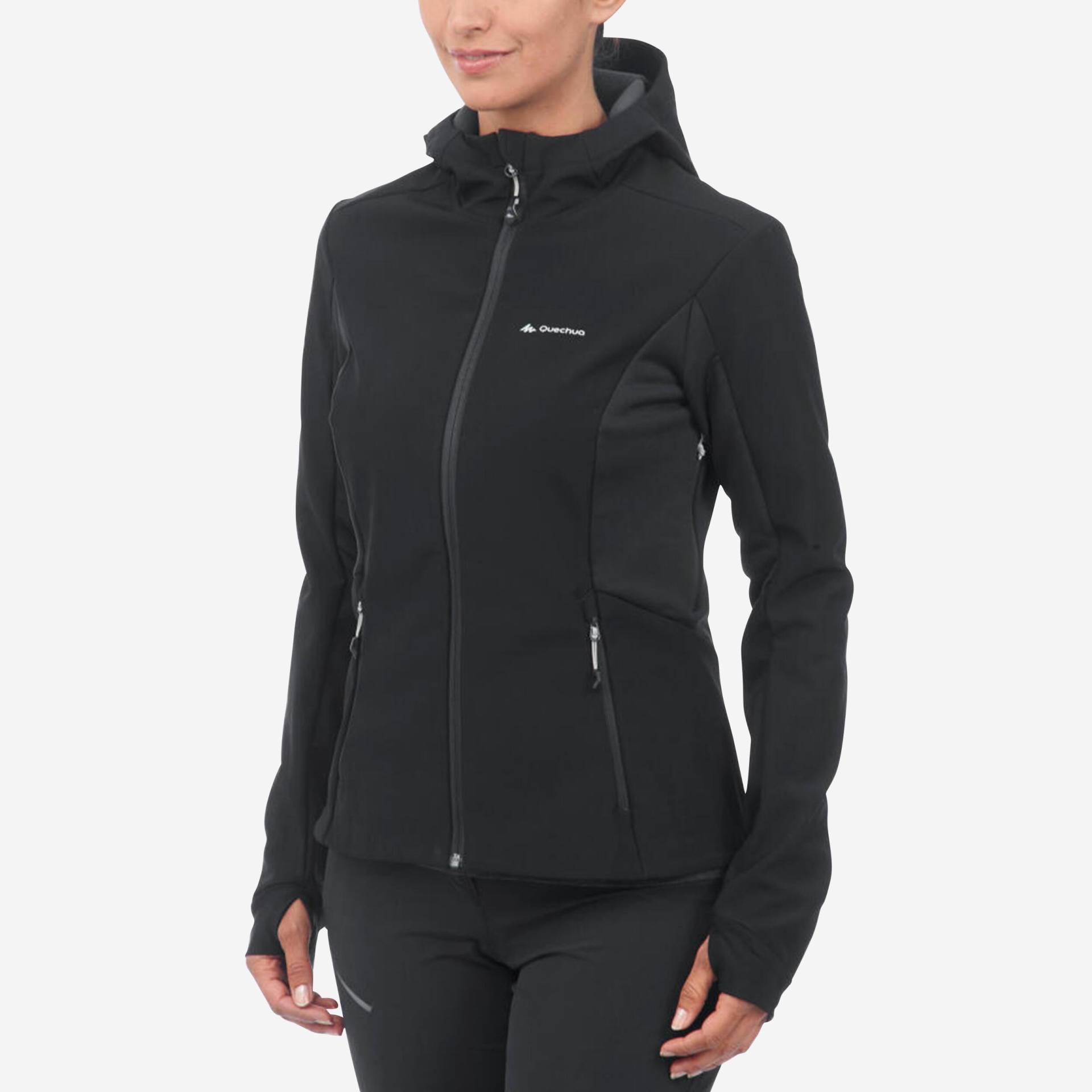 Softshell-jacke - Mt500 Damen Schwarz Leicht XXS von FORCLAZ