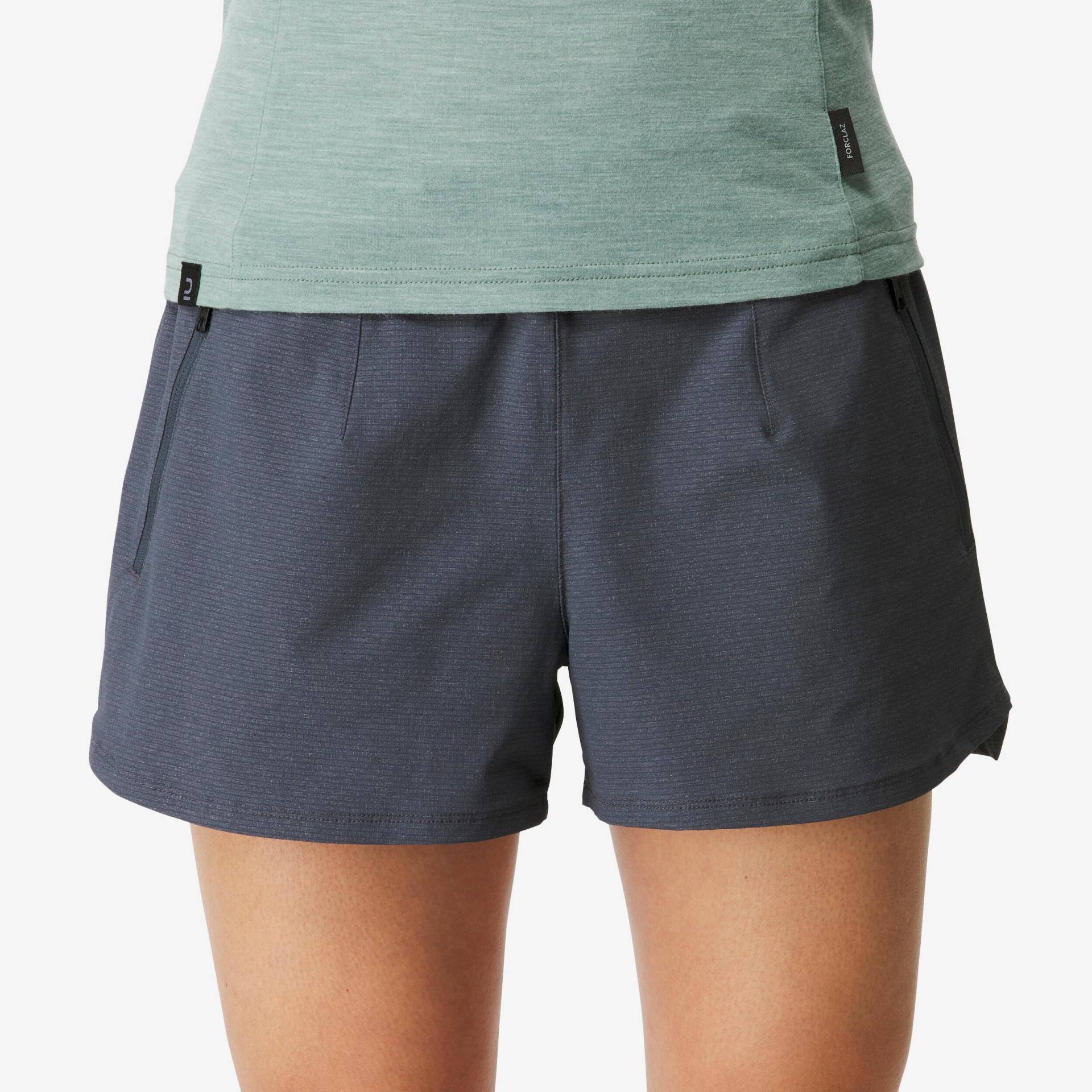 Trekking-shorts Travel 500 Damen Dunkelblau Damen Blau L von FORCLAZ