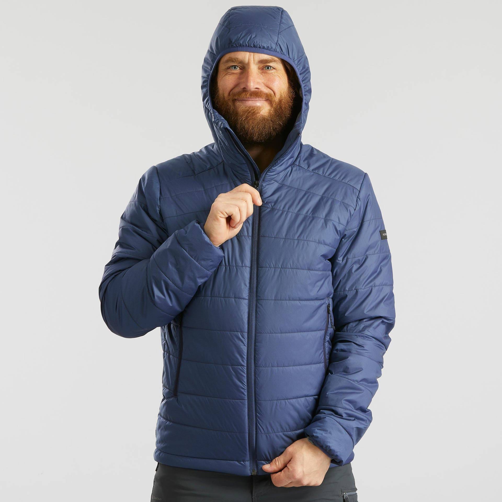 Wattierte Jacke - Mt100 Synth Herren Blau Bedruckt L von FORCLAZ