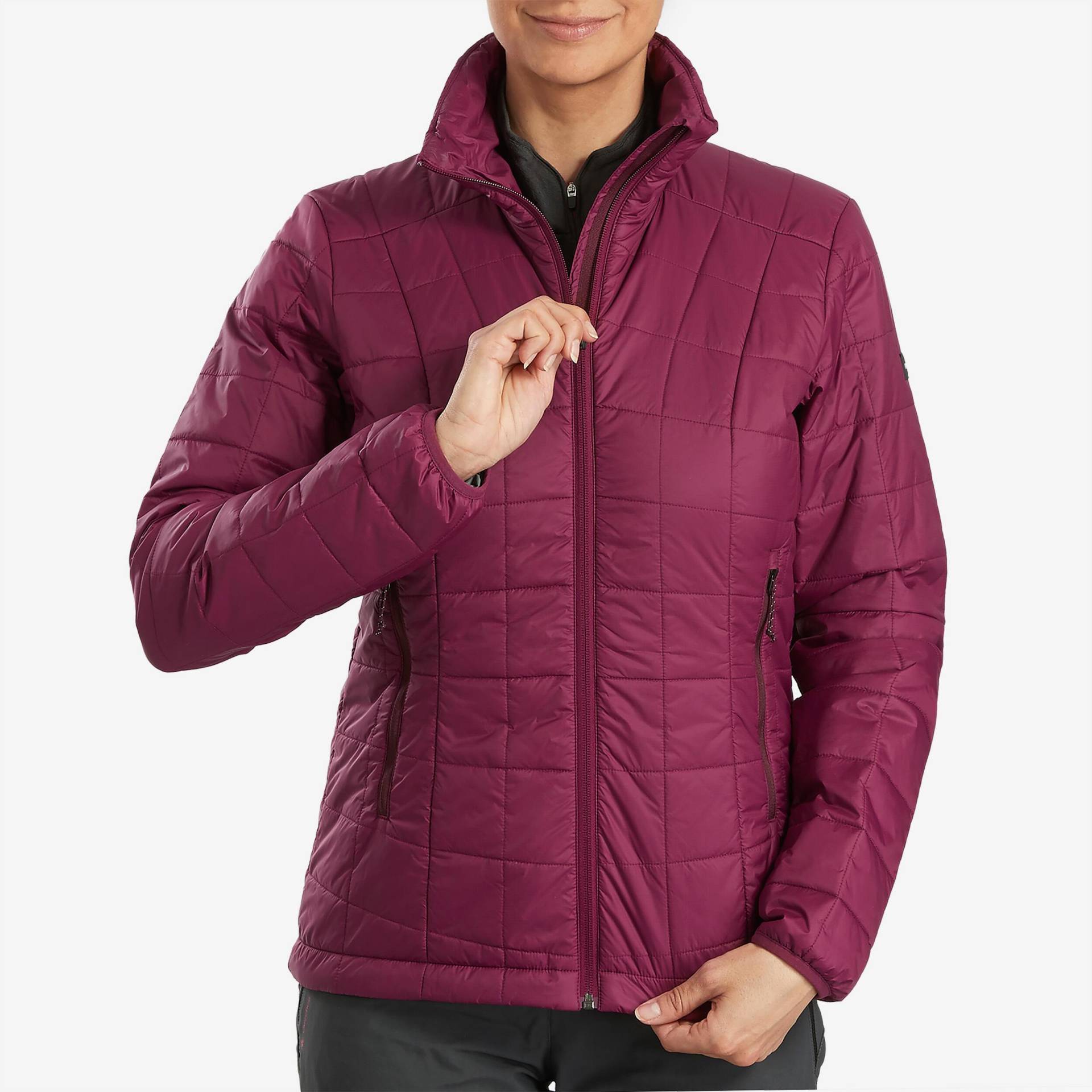 Wattierte Jacke - Trek100 Damen Violett Bedruckt S von FORCLAZ