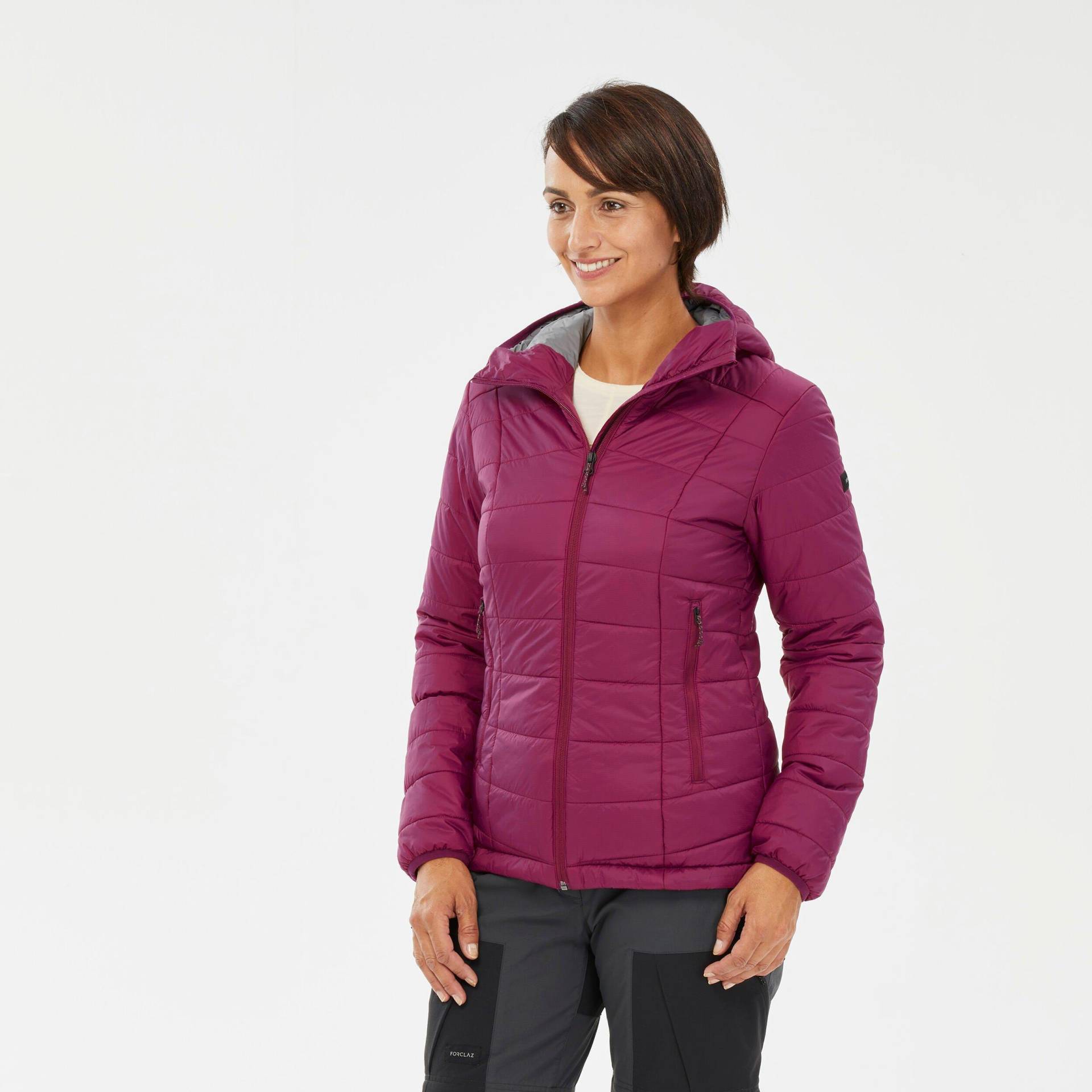 Wattierte Jacke - Mt100 Synth Damen Violett Bedruckt L von FORCLAZ