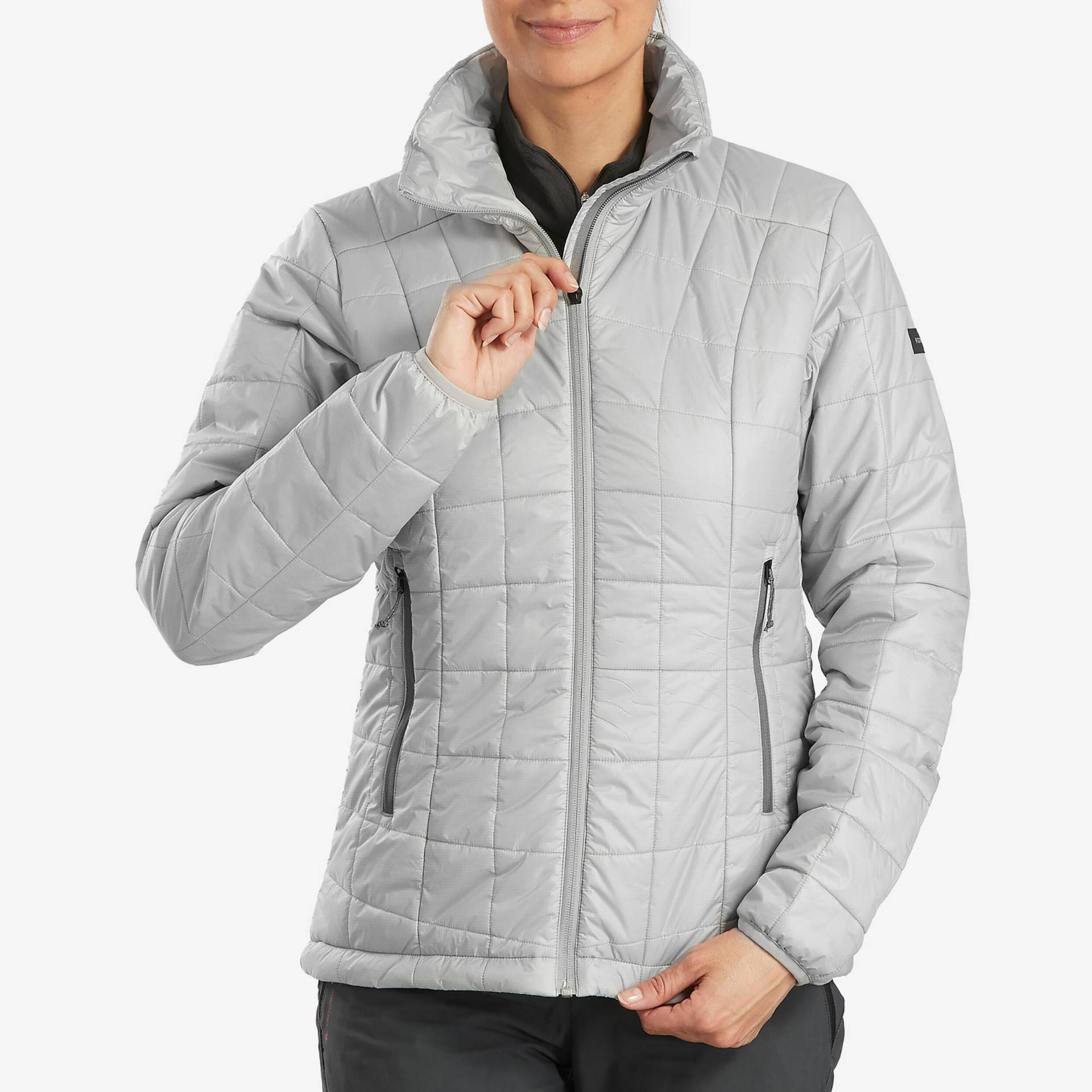 Wattierte Jacke - Trek100 Damen Gewittergrau XS von FORCLAZ