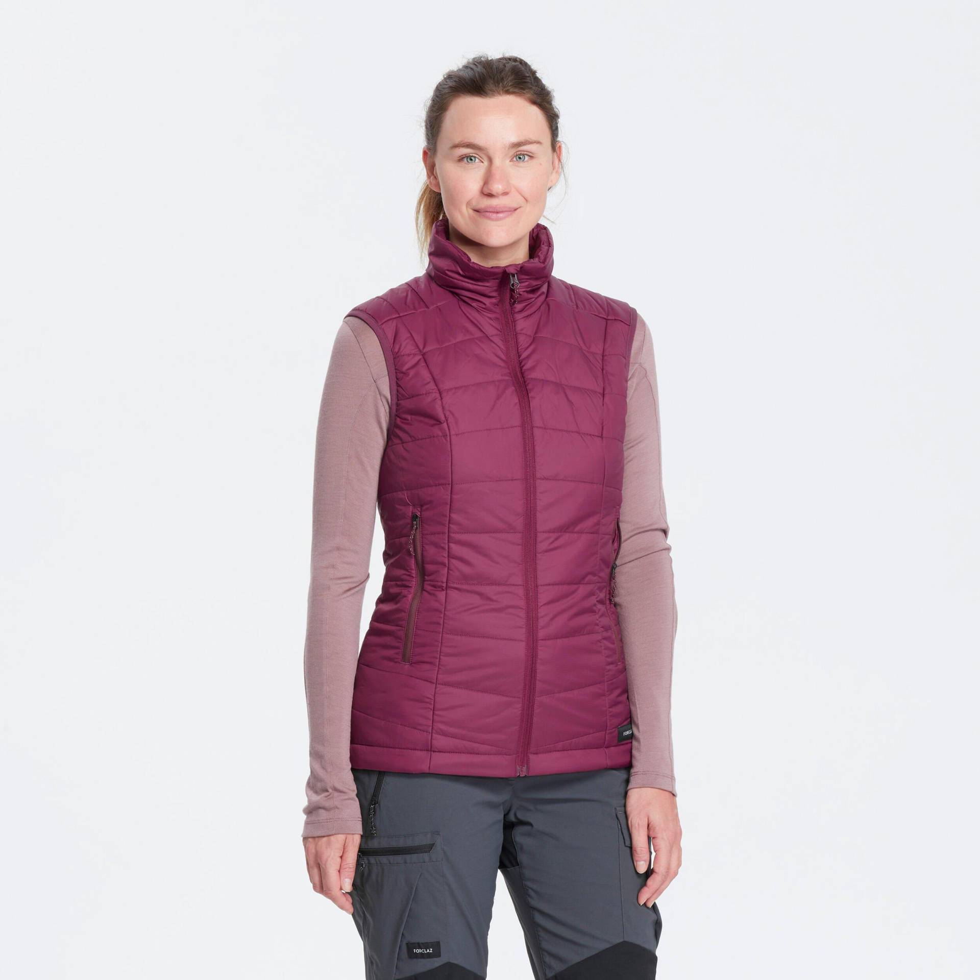 Wattierte Jacke - Trek100 Damen Violett Bedruckt 52/2XL von FORCLAZ