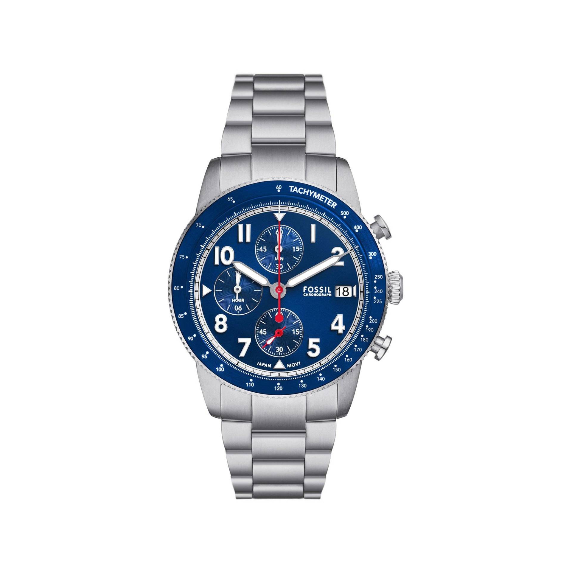 Chronograph Uhr Herren Silber 42mm von FOSSIL