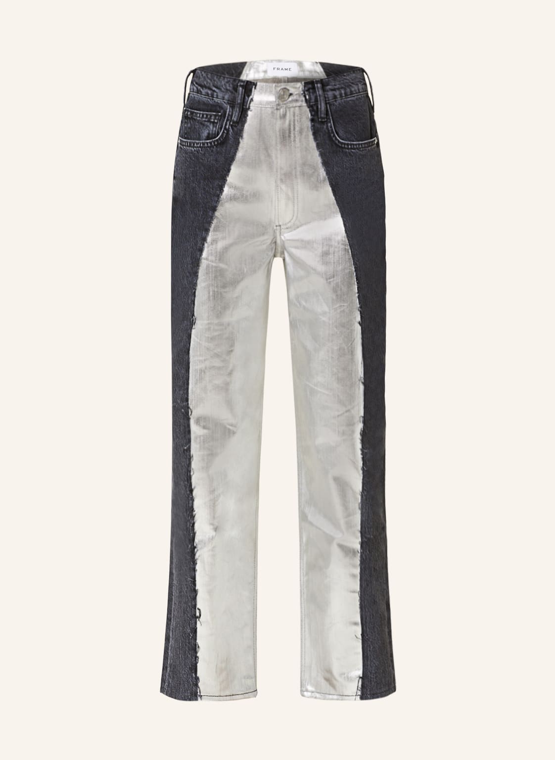 Frame Straight Jeans silber von FRAME