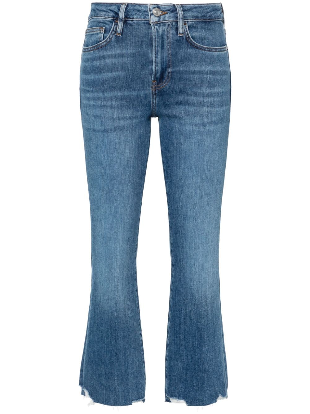 FRAME Le Crop Mini Boot raw-cut edge jeans - Blue von FRAME