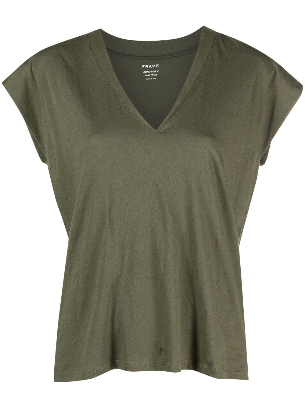 FRAME Le Mid Rise Pima cotton T-shirt - Green von FRAME