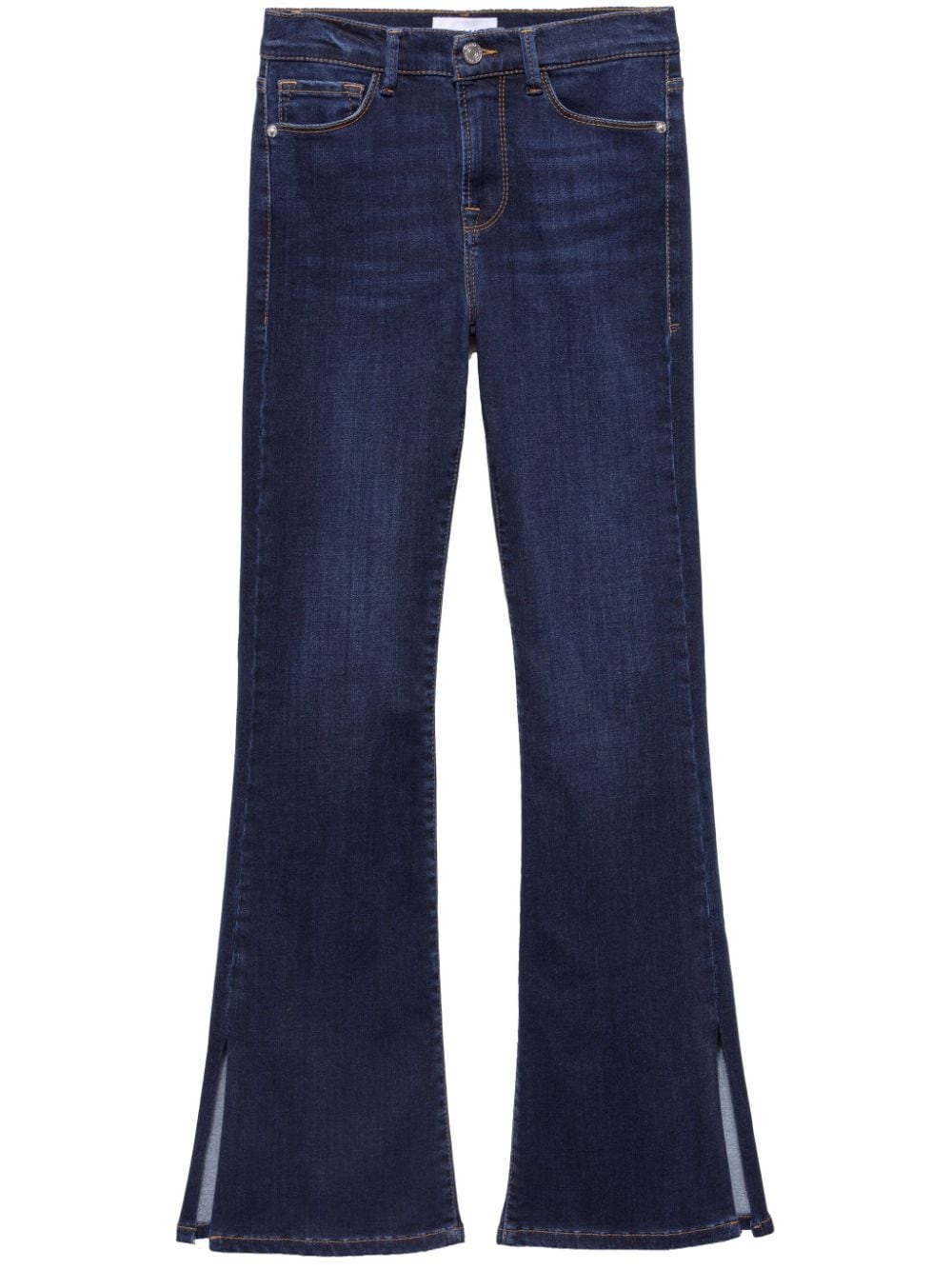 FRAME Le Mini Boot Slit high-rise flared jeans - Blue von FRAME