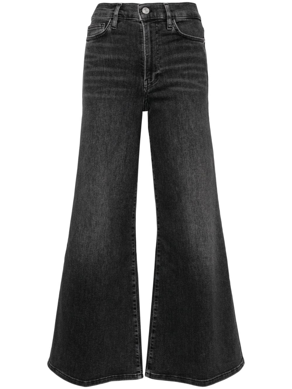 FRAME Le Palazzo cropped jeans - Black von FRAME