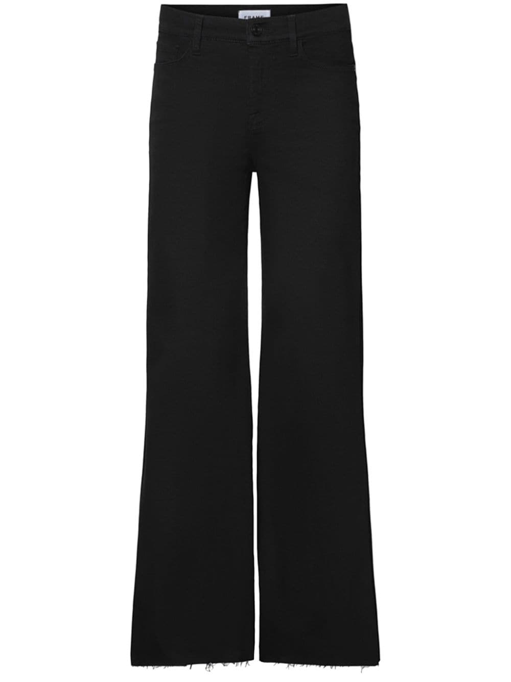 FRAME Le Palazzo high-rise wide-leg jeans - Black von FRAME