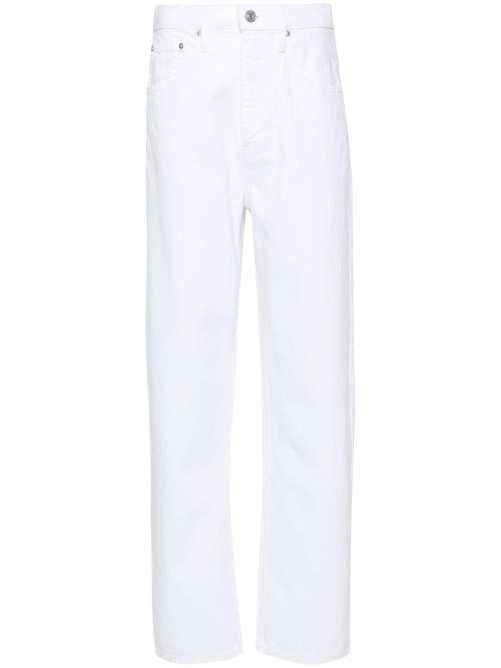 FRAME Long Barrel high-rise jeans - White von FRAME