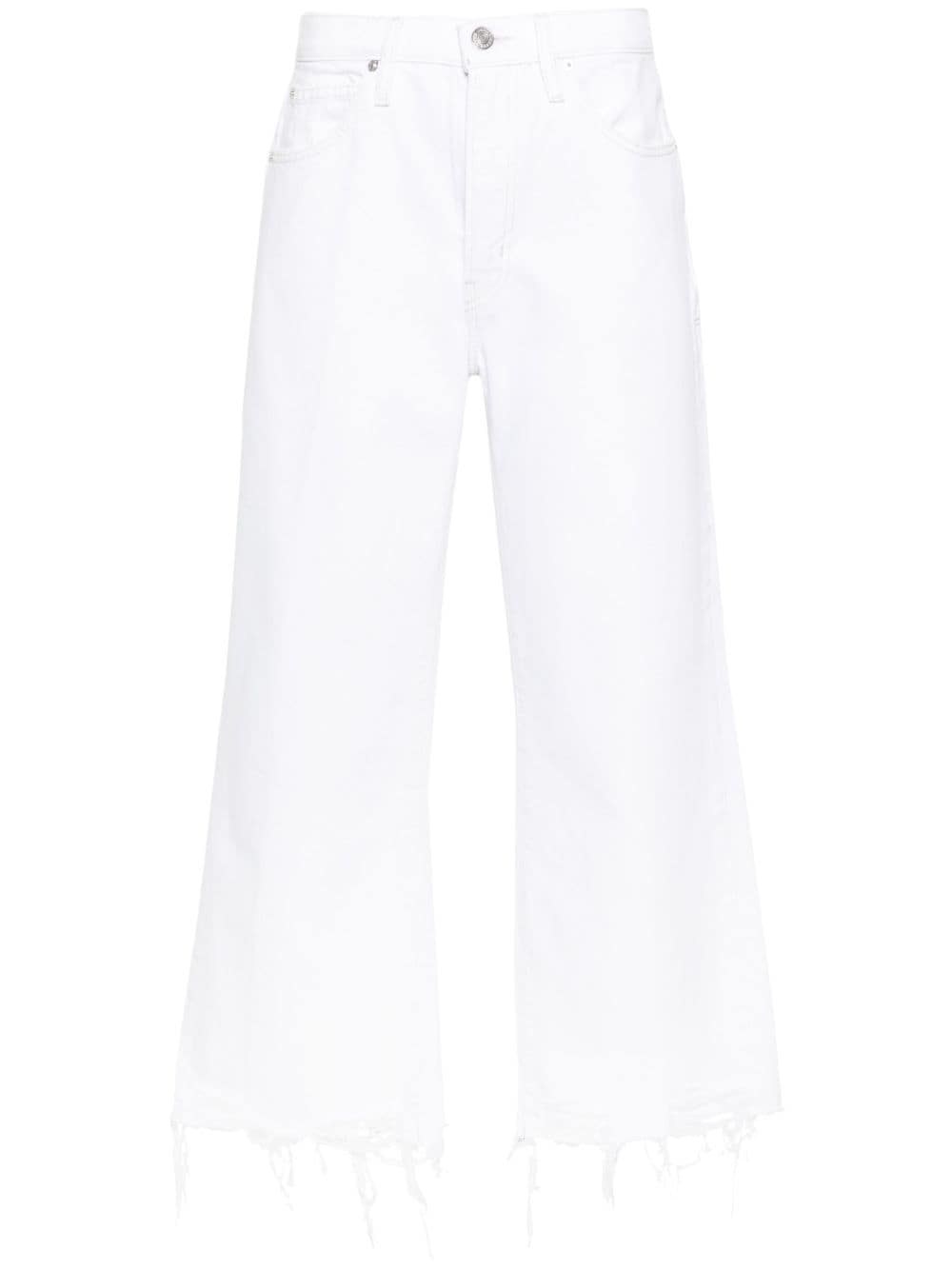 FRAME The Relaxed high-rise straight jeans - White von FRAME