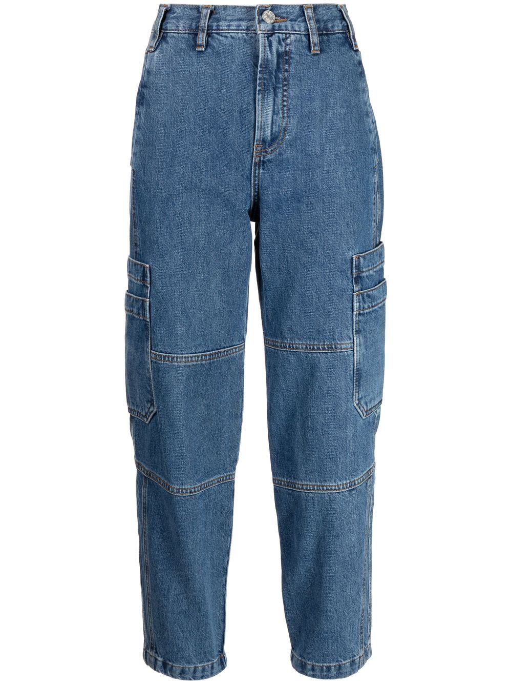 FRAME Utility Barrel high-rise straight jeans - Blue von FRAME